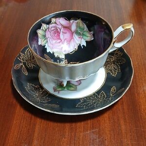 L&M Royal Halsey Vintage Very Fine China Tea Cup & Saucer Set